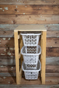 Hand made 3 tier laundry basket holder with baskets